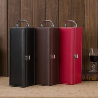 high quality faux leather red wine gift boxes