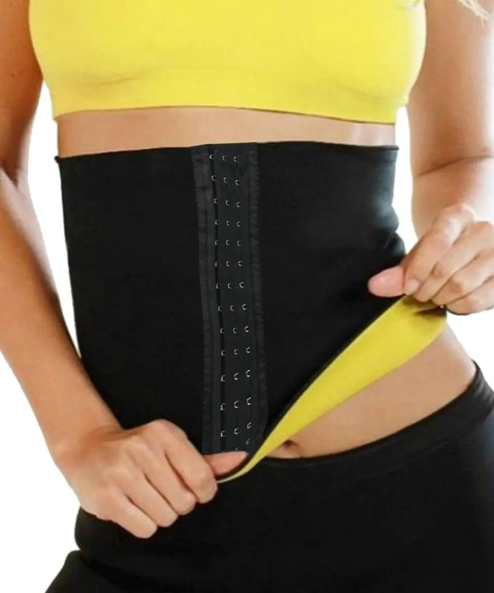 Women Hot Neoprene Body Slimming Trimmer Corset Slim Belt Waist Trainer Shaper With Hook, Black&yellow
Women Hot Neoprene Body Slimming Trimmer Corset Slim Belt Waist Trainer Shaper With Hook, Black&yellow