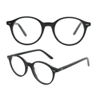 SRA076 black custom color optical acetate round glasses