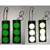 factory directly sell EN 13356 reflex pvc key chain ring bright reflecting hanger reflective keychain with soft plastic pendant