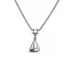 Pewter Sailboat Stainless Steel Chain Necklace