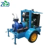 Horizontal clean water pump split case irrigation pump 2 wheels trailer pump