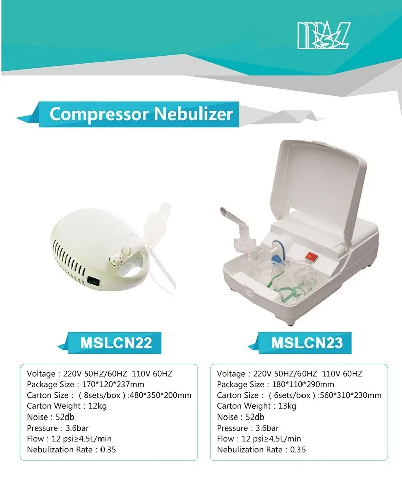 mslcn22 portable medical mini smart compressor nebulizer