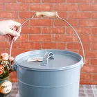 Trade Show Hottest Home & Garden WHITE Metal Buckets/Portable High Quality Ash/Ice/coal Bucket/pails