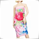 Factory prices flower printed beachwear pareo towel
