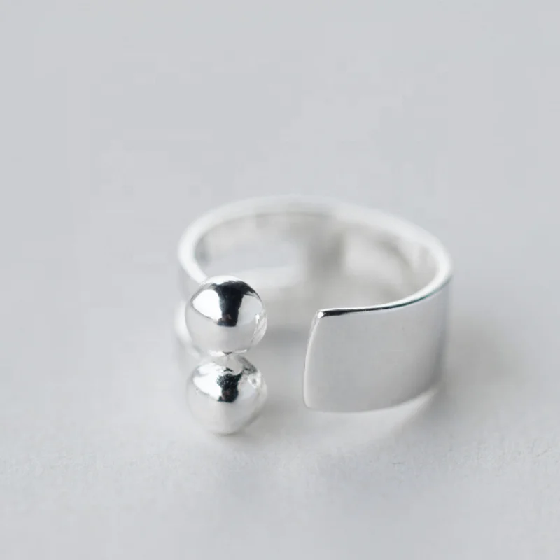 Factory Price 100% 925 Sterling Silver Fashion Minimalism Smooth Beads Pendant Open Ring Fine Jewelry for Female
Factory Price 100% 925 Sterling Silver Fashion Minimalism Smooth Beads Pendant Open Ring Fine Jewelry for Female