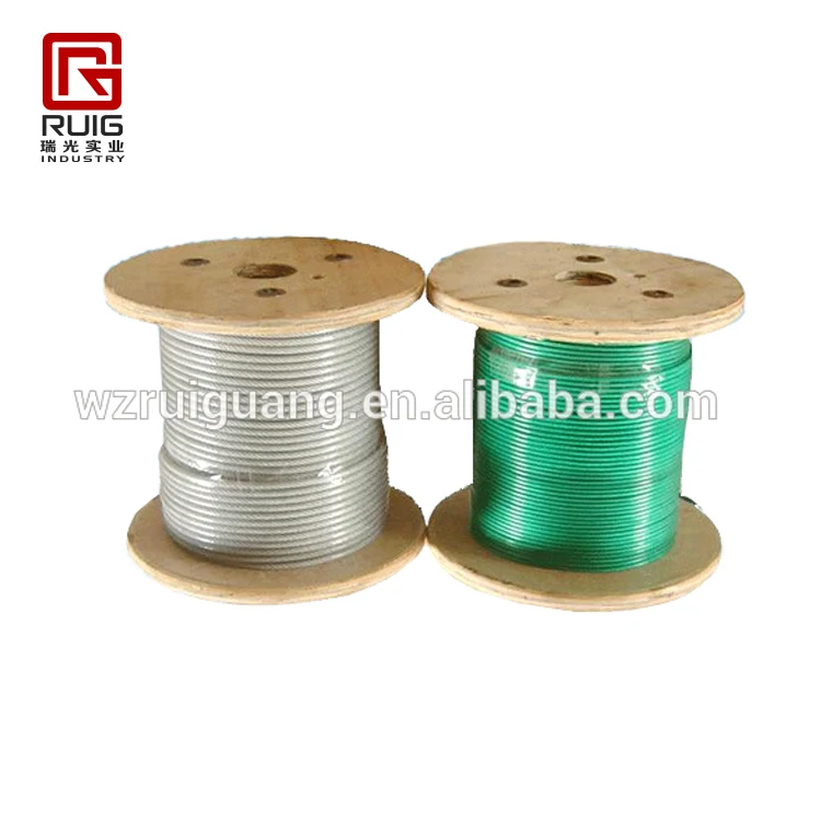 pvc coated nylon coated galvanized used steel wire rope