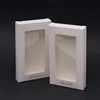 white paper box with PVC window for clock
