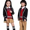 School uniform children sets coat and shirts for small boy and girls custom school dress student dress uniform factory