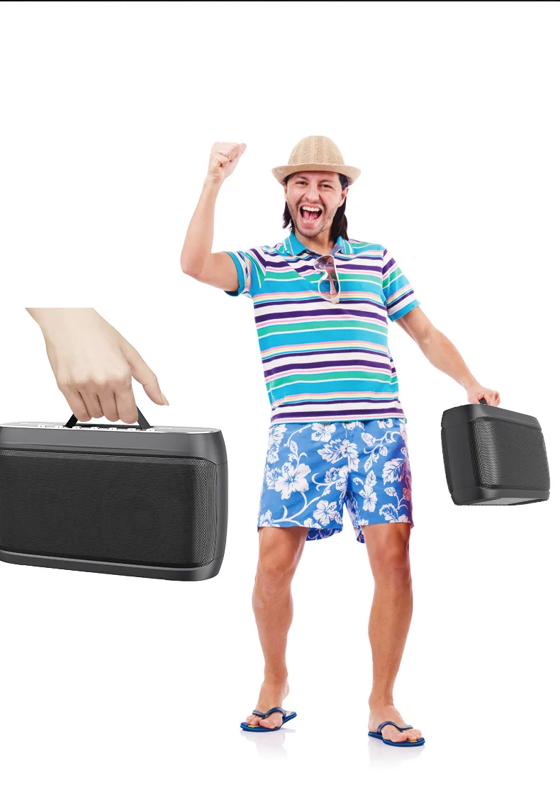 OneDer D1 Hi-Fi Wireless Stereo Speaker Multifunction Boombox Bluetooth Speaker Built-in 5500amh Big Power - ANKUX.COM