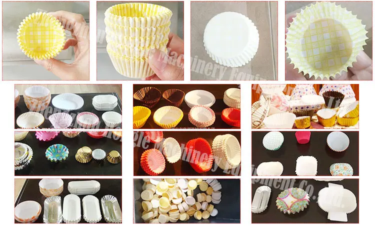Fully Automatic Paper Cake Cup Box Making Machine Cupcake Liners Baking Tray Forming Machines Price supplier