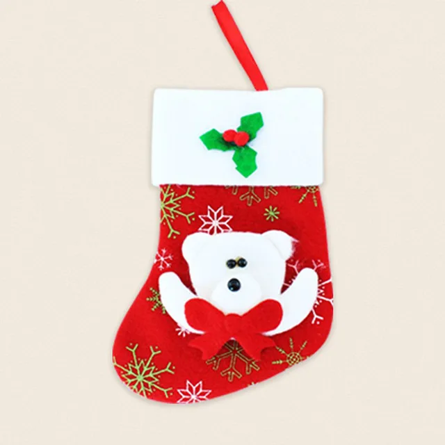 santa claus kids candy bag gift mini ornament christmas stocking