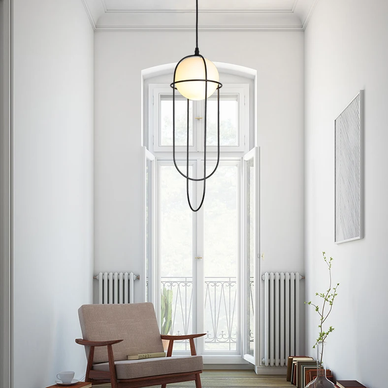 Unique Simple Pendant Lights Modern Art Deco Glass Ball Single Chandelier italian chandeliers pendant lamp Factory direct sell