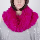 The Lastest Design Real Fur Scarf Shawl / Rabbit Fur Scarf KZ150126