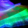 Light Up High tech led optic fiber dress luminous 7 color fabric for Glow In The Dark wedding dress lace material