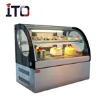 RI-900 Curved Glass Cake Display Refrigerator Bakery Showcase