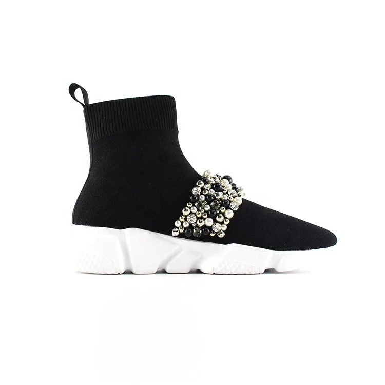 Custom Brand Black Sock Sneakers Men Springy Footwear Breathable Women Mesh Sneakers
Custom Brand Black Sock Sneakers Men Springy Footwear Breathable Women Mesh Sneakers