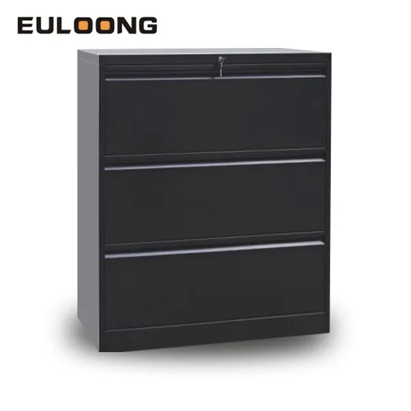 Black Steel Lateral 3 Drawer Metal Office Filing Cabinet Buy