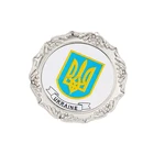 Ukraine Metallic Zinc Alloy Souvenirs Wall Decorative Plate with Foil Picture Personalized Souvenir Silver Plates