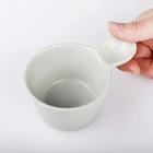 European style round multiple color matte small sauce porcelain bowl with handle