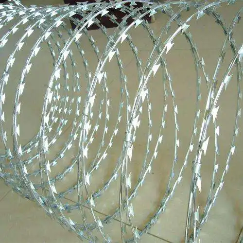 Cross razor barbed wire