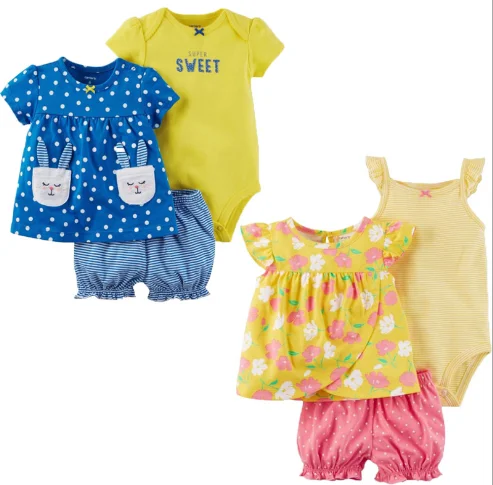 2019 hot sale high quality 3pcs short sleeve new born baby girl clothes set, As pictures
2019 hot sale high quality 3pcs short sleeve new born baby girl clothes set, As pictures
