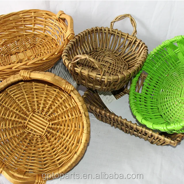 cheap handmade natural wicker willow basket for food fruit bread