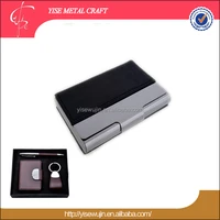gift items leather metal business card holder with nice box