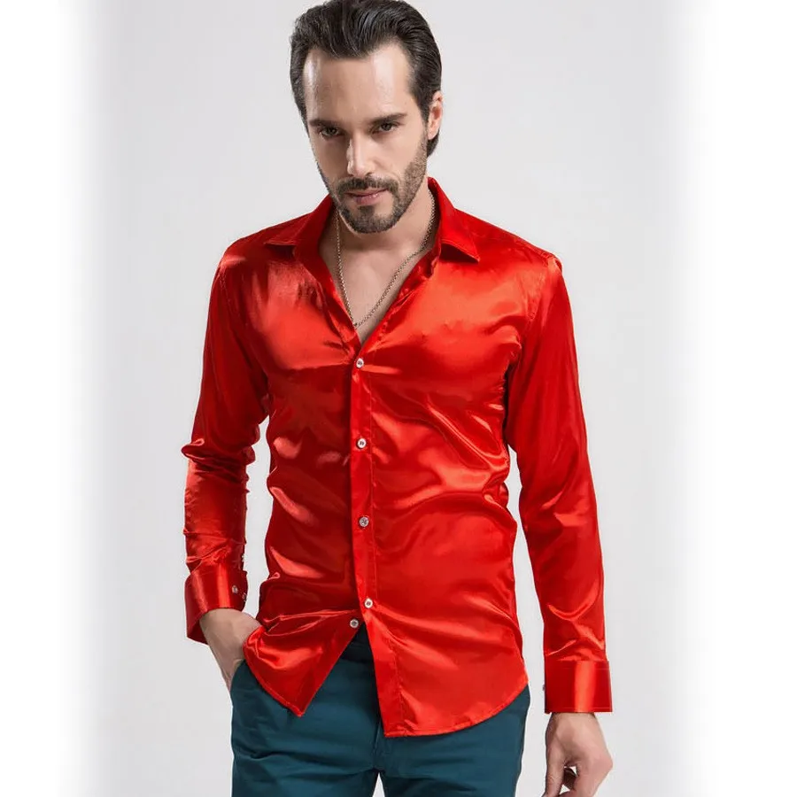 高品質男性ロング スリーブ カスタム デザイン男性シルク シャツ の最新男性仕入れ・メーカー・工場