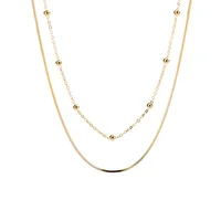 

Minimalist Layered Choker Necklace 18K Gold Double Layer Necklaces Silver 925 Jewellery A082A