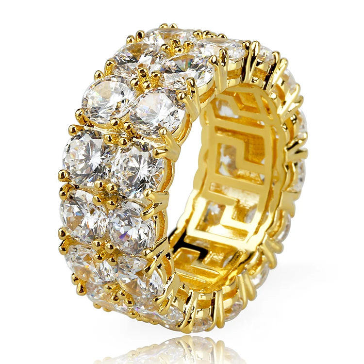 HipHop Gold/Silver Plated Brass Micro Pave CZ Stone 2 Row Ring Men Women Charm Jewelry Wholesale (KHP8601), Same as the picture
HipHop Gold/Silver Plated Brass Micro Pave CZ Stone 2 Row Ring Men Women Charm Jewelry Wholesale (KHP8601), Same as the picture