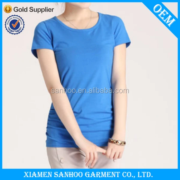 Wholesale Stretch 95 Cotton 5 Spandex T Shirt Women Printed Custom