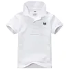 Wholesale Boys Cotton Clothes Wear Plain White Polo Long Sleeve T Shirt Children