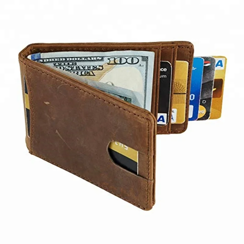 Leather RFID Blocking Thin Wallet Minimalist with Money Clip, Brown,black or others as your requirement
Leather RFID Blocking Thin Wallet Minimalist with Money Clip, Brown,black or others as your requirement