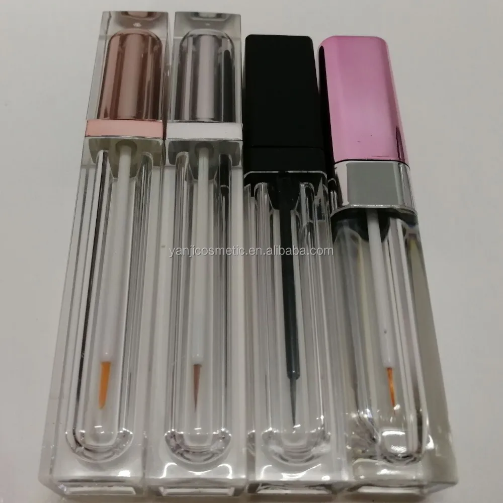 clear plastic cosmetic eyelash growth serum tube packaging