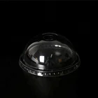 110mm wholesale custom disposable clear PET plastic cup dome lid