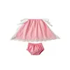 Kids short sleeve sets Baby Girls Summer Outfits Stylish Clothes Tops Sleeveless T-shirt+ shorts 2 PCs Set