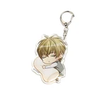 Blank Clear Transparent Custom Logo with Resin Epoxy Glitter Animation Gift Acrylic Charms Keychain