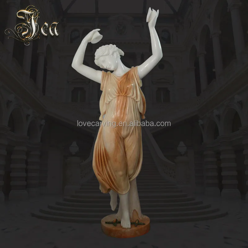 Natural carved marble life-size stone woman statue sculpture