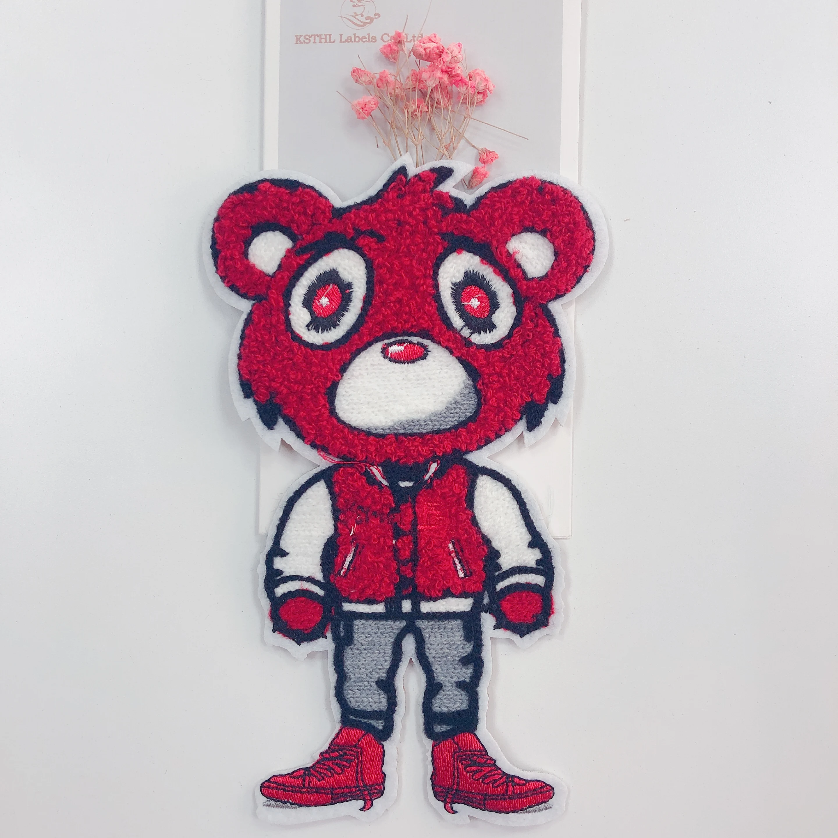 Wholesale custom sew on towel embroidery patch garment woven patch for boys for clothingIMG_1728