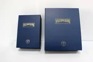 custom cardboard gift box with embossed pattern and printing