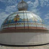 Steel tempered stained glass dome roofing shed Mosque dome