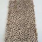 55x110cm China Supplier Leopard Color Pattern Fur Plate Rabbit Skin Hide Leopard Print Blankets