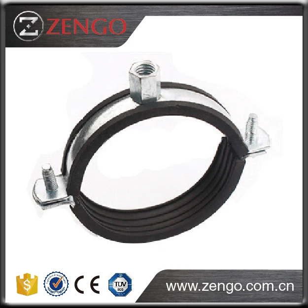 With Hex Nut for mounting of pipes to the walls SCP-E Galvanized Steel Pipe Clamp