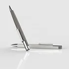 Promotional high quality business gift aluminium click triangle shape ball pen luxury metal with custom logo