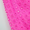 2019 high quality neon fuchsia color 100% cotton voile eyelet embroidery fabric