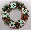 2015 Direct Factory Plastic Christmas Garland Artificial Fiber Optic Christmas Wreath