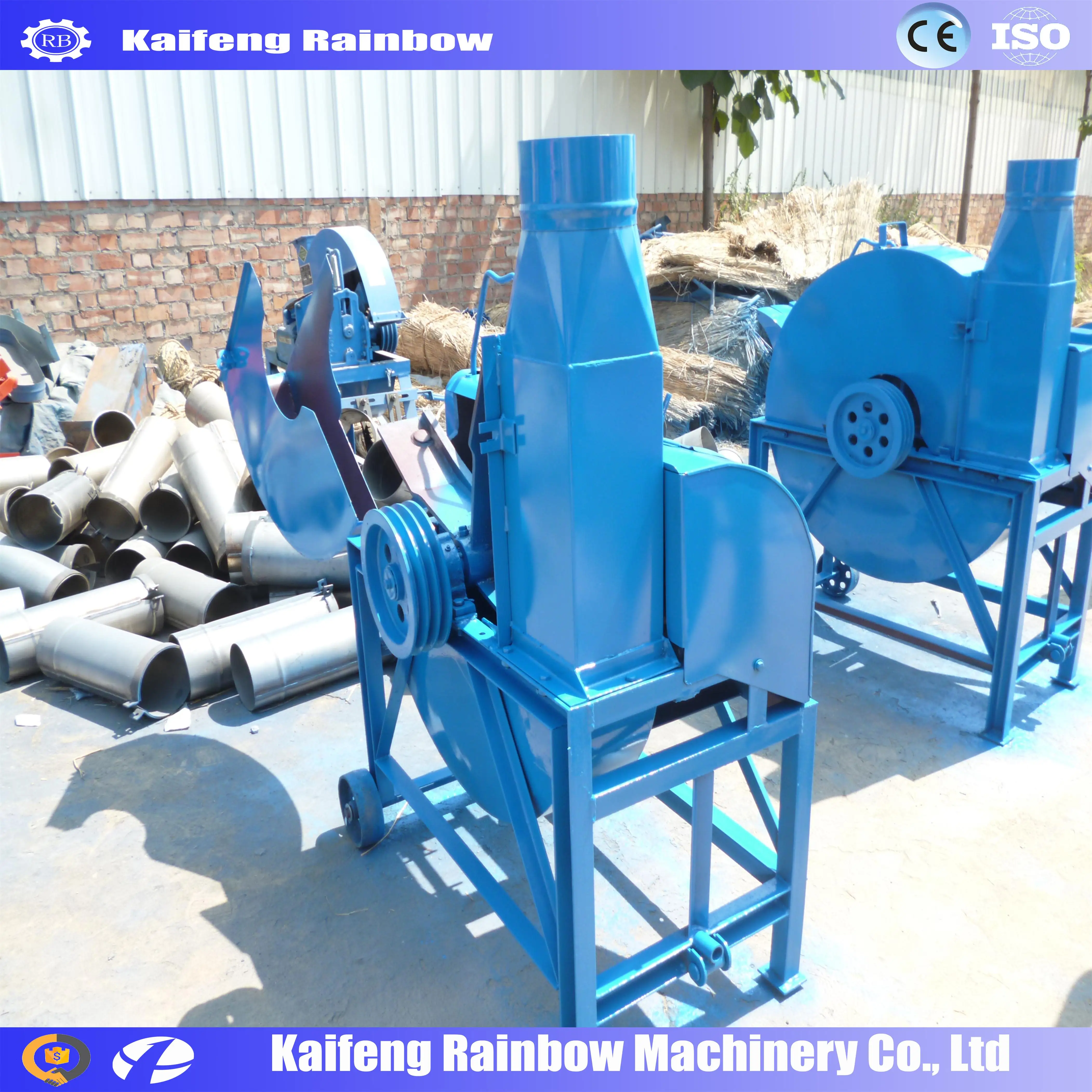 Speed adjustable Long neck corn straw crusher with Conveyor belt