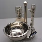 New product pure badger metal handle shaving brush set