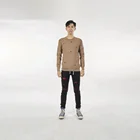 DiZNEW Merino Wool men's crew neck pullovers comfortable warm sweater
